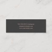 Minimal Elegant Gray Pale Pink Schere HaarStylist Mini Visitenkarte (Rückseite)