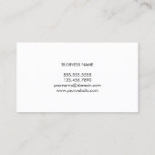 Minimal Elegant Gray White Consultant Visitenkarte (Rückseite)