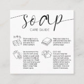 Minimal Elegant Handmade Soap Bar Care Cards Quadratische Visitenkarte (Vorderseite)