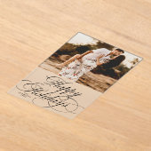 Minimal Elegant Holiday 1 Photo Christmas Card Acryleinladungen (Ablage )