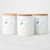 Minimal Elegant Iris Candle Jar Label Lebensmitteletikett (Flaschen)