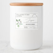Minimal Elegant Jasmine Candle Jar Label Lebensmitteletikett (Vorderseite)