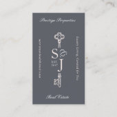 Minimal Elegant Key Monogram Stylish Arch Photo Visitenkarte (Vorderseite)