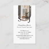 Minimal Elegant Key Monogram Stylish Arch Photo Visitenkarte (Rückseite)