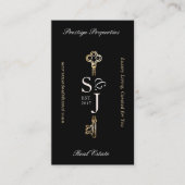 Minimal Elegant Key Monogram Stylish Arch Photo Visitenkarte (Vorderseite)