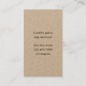 Minimal Elegant Kraft Red Lotus Yoga Visitenkarte (Rückseite)