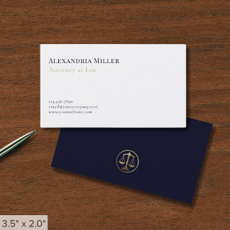 Minimal Elegant Lawyer Visitenkarte