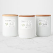 Minimal Elegant Lily Candle Jar Label Lebensmitteletikett (Flaschen)