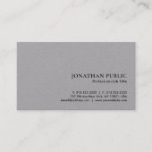 Minimal Elegant Luxus Premium Gray Paper Visitenkarte (Vorderseite)