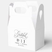 Minimal Elegant Luxus White & Black Wedding Geschenkschachtel (Offen)