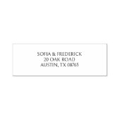 Minimal Elegant Moderne Hochzeitsstimmung Rücksend Permastempel (Design)