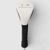 Minimal elegant Moderner Minimalistischer Monogram Golf Headcover (Vorderseite)