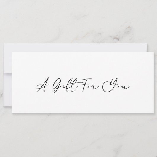 Minimal Elegant Modernes Geschenkgutschein (Vorderseite)