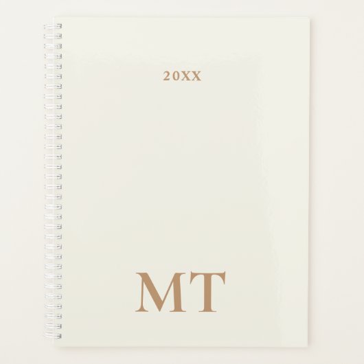 Minimal Elegant Monogram Planer (Vorderseite)