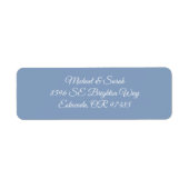 Minimal Elegant Muted Icy Blue Rücksendeadresse (Vorne)