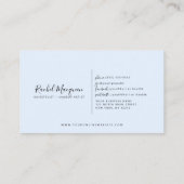 Minimal Elegant Pastel Blue White Script Treuekarte (Rückseite)