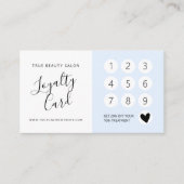 Minimal Elegant Pastel Blue White Script Treuekarte (Vorderseite)