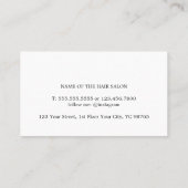Minimal Elegant Pastel Gradient Bold Friseurin Visitenkarte (Rückseite)
