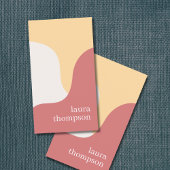Minimal Elegant Pastel Pattern Berater Visitenkarte