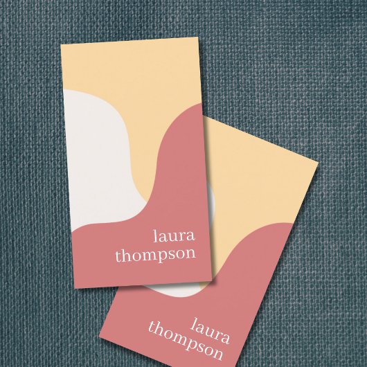 Minimal Elegant Pastel Pattern Berater Visitenkarte