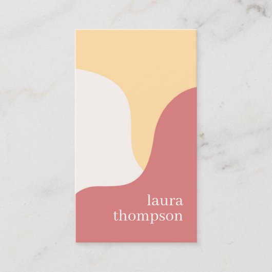 Minimal Elegant Pastel Pattern Berater Visitenkarte (Vorderseite)