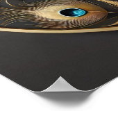 Minimal Elegant Peacock Feathers Bible Verse Poster (Ecke)