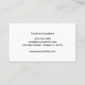 Minimal Elegant Professional Visitenkarte (Rückseite)