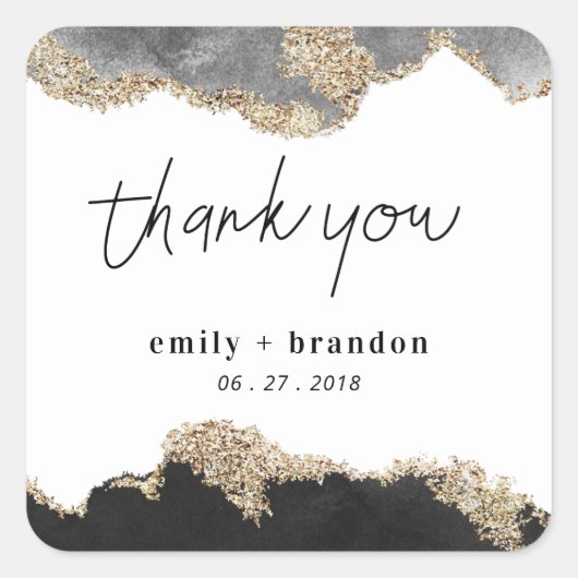 Minimal Elegant Quadratischer Aufkleber (Vorderseite)