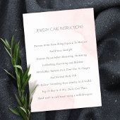 Minimal Elegant Rosa Wasserfarben Schmuckpflege Visitenkarte