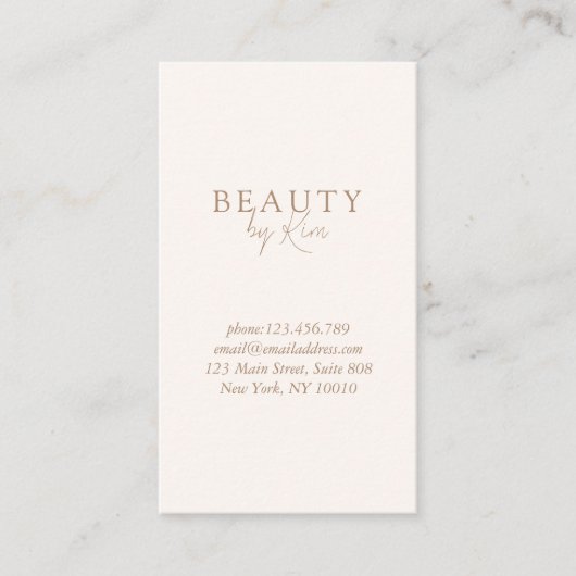 Minimal-Elegant, Salon QR Code Visitenkarte (Vorderseite)