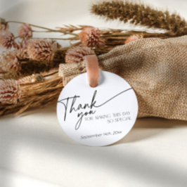 Minimal elegant Schwarz und Weiß Vielen Dank Geschenkanhänger