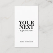 Minimal Elegant Schwarz-weiß Bold Terminkarte (Vorderseite)