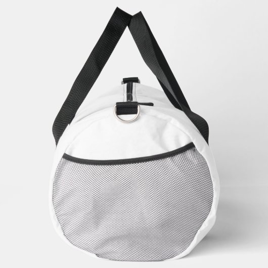 Minimal & elegant Schwarz/Weiß Individuelle Name Duffle Bag (Rechts)