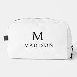 Minimal & elegant Schwarz/Weiß Individuelle Name Waschbeutel