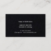 Minimal Elegant Schwarz-weiß Visitenkarte (Rückseite)