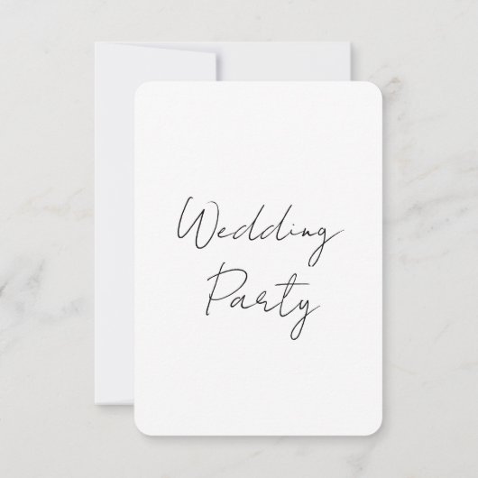 Minimal Elegant Script Wedding Invitation Einladung (Rückseite)