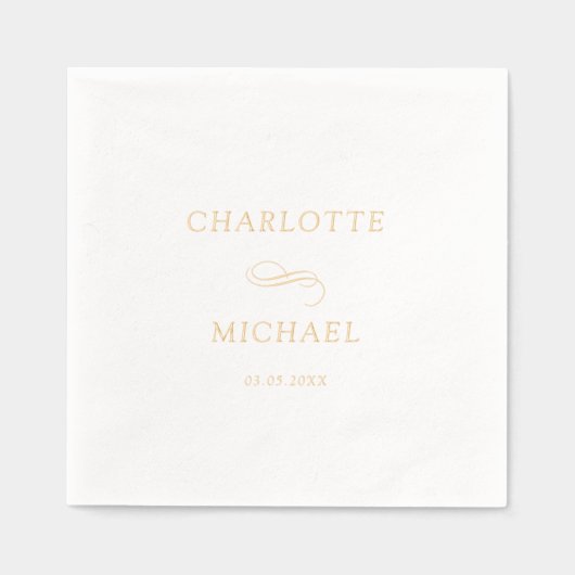 Minimal Elegant Servietten Mit Folie (Vorderseite)