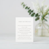 Minimal Elegant Simple Ivory White Juwelry Care Visitenkarte (Stehend Vorderseite)