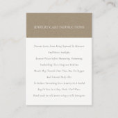 Minimal Elegant Soft Kraft Elfenbeinschmuckpflege Visitenkarte (Vorderseite)