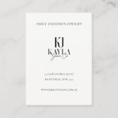 Minimal Elegant Soft Kraft Elfenbeinschmuckpflege Visitenkarte (Rückseite)