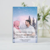 Minimal Elegant Text & Photo Design / Wedding  Save The Date (Stehend Vorderseite)