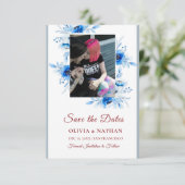 Minimal Elegant Text & Photo Design / Wedding Save The Date (Stehend Vorderseite)