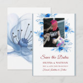 Minimal Elegant Text & Photo Design / Wedding Save The Date (Vorne/Hinten)