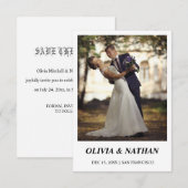 Minimal Elegant Text & Photo Design / Wedding  Save The Date (Vorne/Hinten)