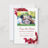 Minimal Elegant Text & Photo Design / Wedding Save The Date (Vorderseite)