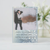 Minimal Elegant Text & Photo Design / Wedding Save The Date (Stehend Vorderseite)