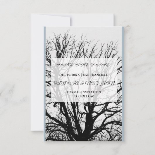 Minimal Elegant Text & Photo Design / Wedding Save The Date (Vorderseite)