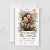 Minimal Elegant Text & Photo Design / Wedding Save The Date (Vorderseite)