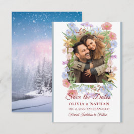 Minimal Elegant Text & Photo Design / Wedding Save The Date