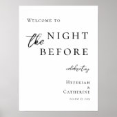 Minimal elegant The Night Before Probe Empfang Poster (Vorne)